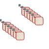 12x TopChef Cotton Pot Holder 1216.5x16.5cm - Beige Assorted
