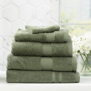 5pc Renee Taylor Stella 650gsm Super Soft Bamboo Cotton Towel Set Jade