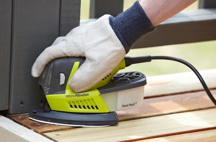 DIY - Step 3 - Use a finishing sander - How to sand a deck