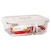 Locknlock 950ml Heat Resistant Glass Rectangle Food Container Lunchbox w/Divider