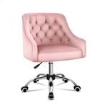 ALFORDSON Velvet Office Chair Pink