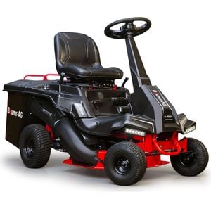 BAUMR-AG 24 Inch Ride On Lawn Mower, Lithium Electric Start System, 6HP 224cc, 5 Cut Heights, Catcher and Mulch Kit