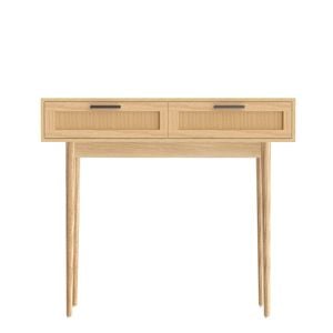 Artiss 2 Drawers Console Table Rattan