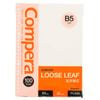 100 Sheets B5 26-Hole Loose-Leaf Replacement Paper (B5 26-Hole Blank Milky White)