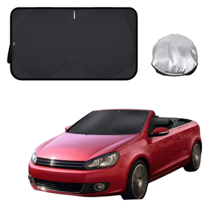 Front Windscreen Sun Shade for VolksWagen Golf 2011 - 2013 Cabriolet (MK6) - Standard 150 x 85 cm - Black