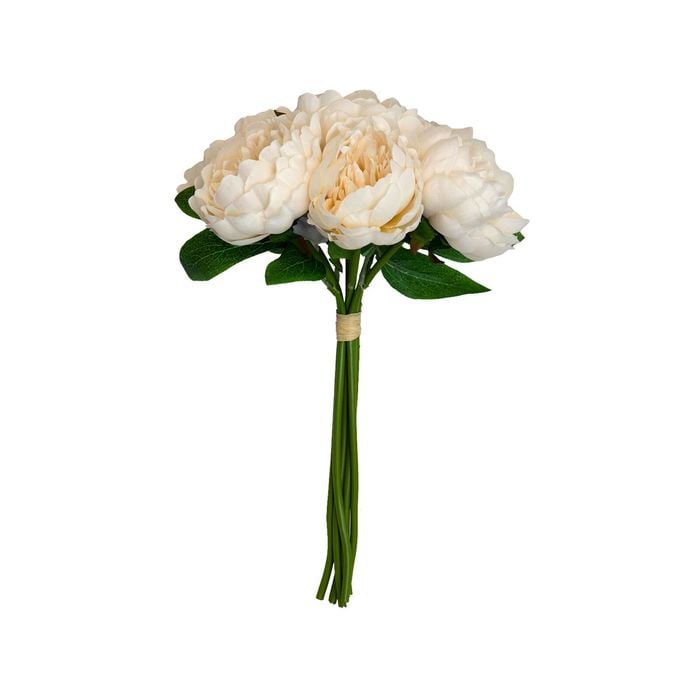 35cm White Peony Artificial Flower Posy