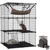 Advwin Cat Cage 3 Tier DIY Cat Enclosure + 5L Smart Automatic Pet Feeder 2 Bowl