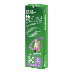 NexGard SPECTRA Spot-On For Cats (0.8-2.4kg) - 1 Pack