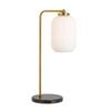 Telbix Lark Modern Table Desk Lamp Light Marble Glass Metal Black Opal Matt Antique Gold