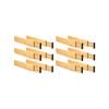 12 Pack Bamboo Adjustable Kitchen Drawer Dividers (Large, 44-55 cm)