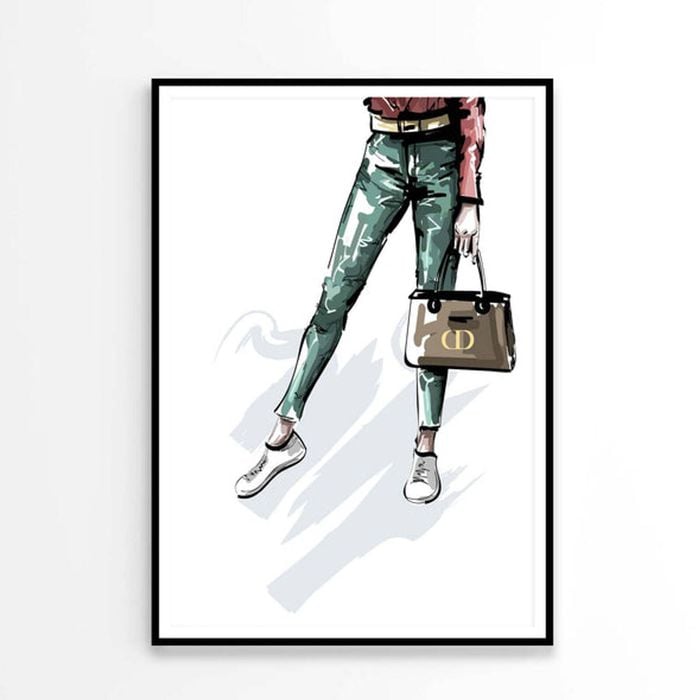 Stylish Sneakers with Luxury Handbag   Print 100% Australian Made 60 x 90cm   (Poster)