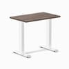 Desky Fixed Height Mini Jarrah Legno Desk 800x500mm White Leg