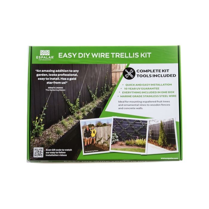 Espalar Easy DIY Wire Trellis Kit - For Espaliering Fruit Trees & Ornamentals