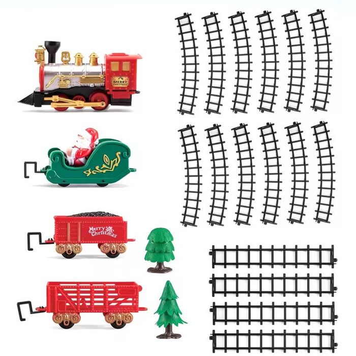 Lifebay Electric Train Toy Set with Lights and Sounds