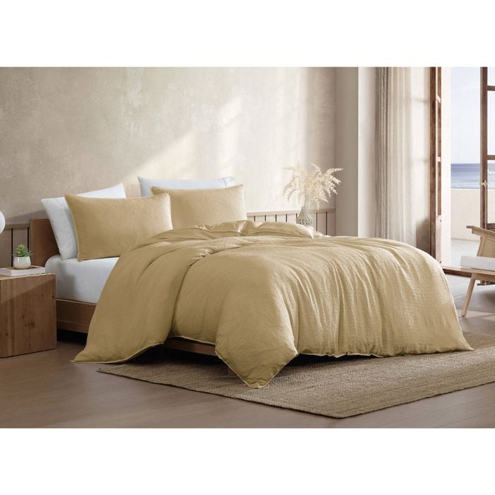 Ardor Boardwalk Quilt Cover Set - Yellow - King