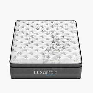 Royal Comfort Luxopedic Euro Top 5 Zone Pocket Spring Memory Foam  Mattress White Grey Queen
