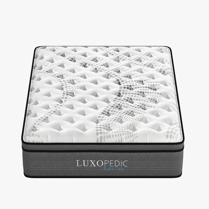 Royal Comfort Luxopedic Euro Top 5 Zone Pocket Spring Memory Foam  Mattress White, Grey Queen