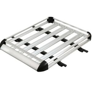 Bargene 1.27M Aluminium Alloy Car 4WD 4x4 Roof Rack Basket Cargo Luggage Carrier Box Bar Silver