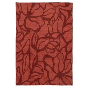 Loopsie-220cm X 150cm-beckton Printed Red Washable Rug