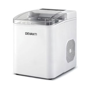 Devanti Ice Maker Machine 12kg Portable Countertop w/Self Cleaning 1.2L White