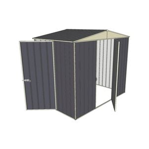 Build-a-Shed 2.3 x 1.5 x 2.3m Dual Hinged Door Narrow Shed - Grey