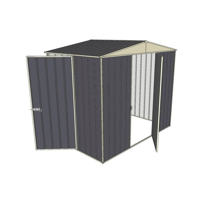 Build-a-Shed 2.3 x 1.5 x 2.3m Dual Hinged Door Narrow Shed - Grey