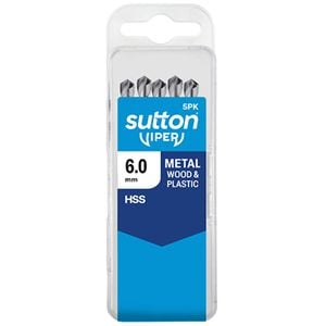 Sutton Tools 6.0mm Metric Viper Drill Bit - 5 Pack