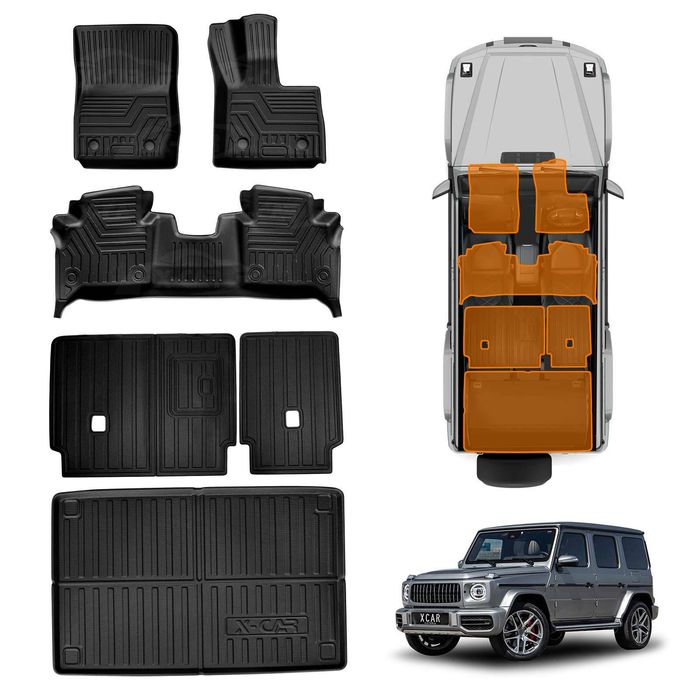 Floor Mats Boot Liner for Mercedes-Benz G-Class W463 2019-Onwards Cargo Kick Back Seat Cover