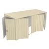 Build-a-Shed 1.5 x 4.5 x 2.0m Cream Skillion Double Plus Double Hinged Side Doors Shed