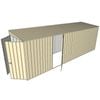 Build-a-Shed 1.5 x 6 x 2m Single Hinged Side Door Skillion Shed - Cream