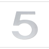 Sandleford 200mm Lorenzo Stainless Steel House Number 5