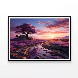 Serene With A Stream, Mountains  Print 100% Australian Made 90x60cm  (Poster)