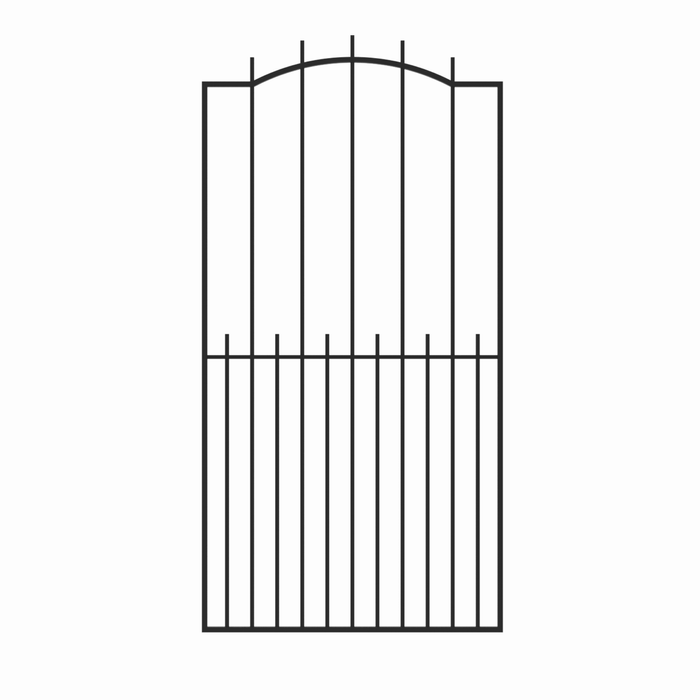 RapidFence Traditional Side Gate 900x1785x16mm Black