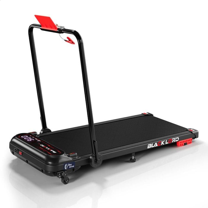 BLACK LORD Treadmill Walking Pad Incline Shock Absorbers Foldable Black