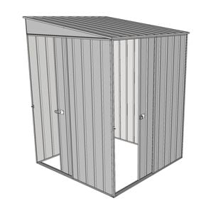 Build-a-Shed 1.5 x 1.5 x 2m Zinc Single Sliding Door Skillion Shed with Single Sliding Side Door