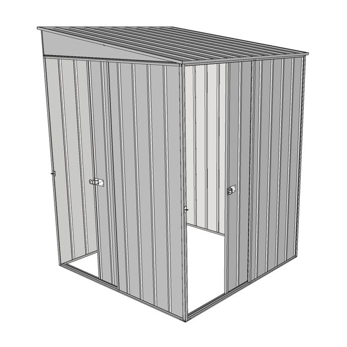 Build-a-Shed 1.5 x 1.5 x 2m Zinc Single Sliding Door Skillion Shed with Single Sliding Side Door
