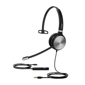 Yealink UH36 Mono USB Wired Headset, Noise Cancelling Headset, USB-C/3.5mm Connections, UC Designed, Simple Call Management, HD