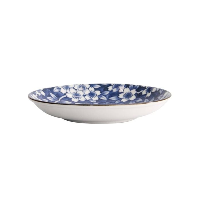 Tokyo Design Round Porcelain Plate Blue Sakura 16cm Gift Boxed Tableware