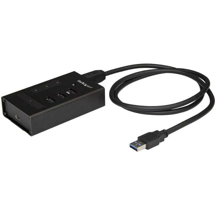 StarTech.com 4 Port USB 3.0 Hub - 1x USB-C & 3x USB-A - Mountable Metal USB Type-A Hub - 5Gbps USB 3.2 Gen 1 - Self Powered