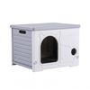 i.Pet Cat House Enclosed Shelter Plastic Nest Stackable Bench Box Outdoor Indoor Grey