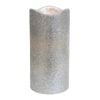 LVD Flameless Lustre 15cm Plastic Wax Pillar Candle Large - Silver