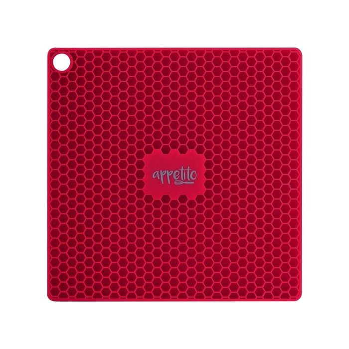 Appetito Silicone Square Trivet - Red
