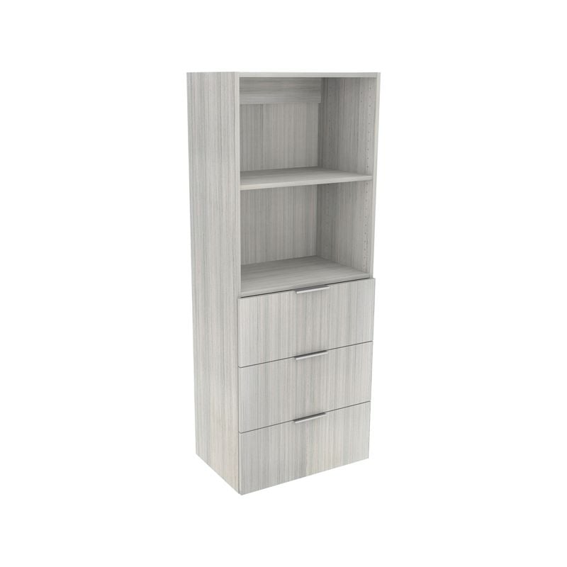 Lugna 1536 x 600 x 380mm Mist 2 Shelf And 3 Drawer Robe Insert