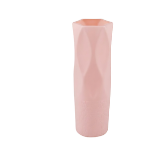 ANYDECO Flower Vase Pink Small Nordic Rock Diamond Pattern Pot Living Room Decor