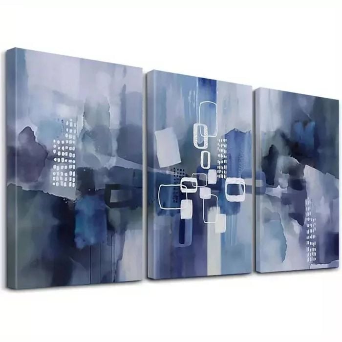 3pcs Modern Abstract Geometric Shapes Print 100% Australian Made 3 x 40x60cm  (Stretched)