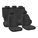 Holden Colorado RG Dual Cab 2012-2013 TRADIES Front&Rear Grey Canvas Seat Covers