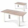 Costway 158cm Extendable Dining Table Counter Height Kitchen White