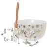 Bread And Butter Electroplate Snowflake Mini Bowl Set White, Gold