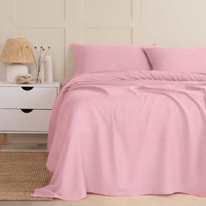 Royal Comfort Linen Sheet Set Premium Bedding Ultra Soft Mauve King
