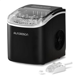 ALFORDSON Portable Ice Maker Machine Bar Countertop 12kg Ice Cube Tray Black